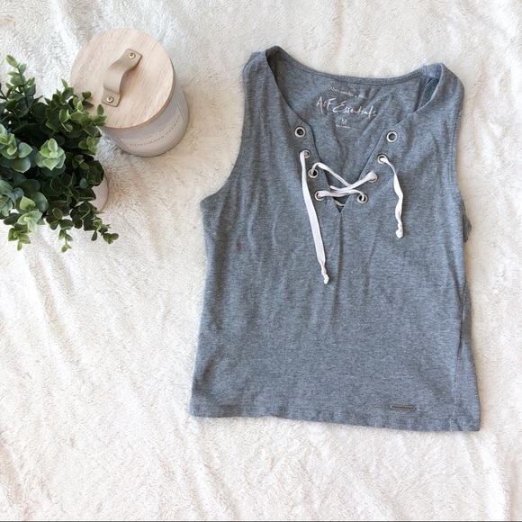 Abercrombie & Fitch Tops - Abercrombie Essentials Lace Up Tank Top